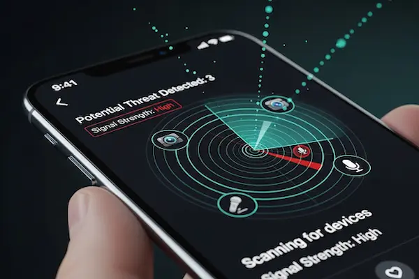 App detector de cámaras y micrófonos ocultos