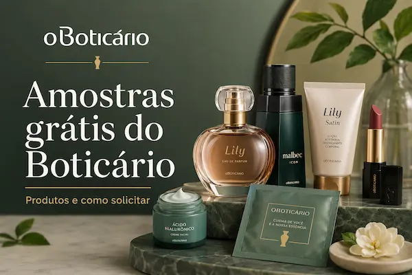 Amostras grátis do Boticário | Produtos e como solicitar!