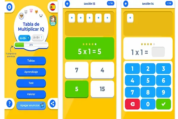 Mejores apps educativas de tablas de multiplicar