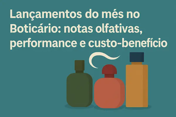 Lançamentos do mês no Boticário: notas olfativas, performance e custo-benefício