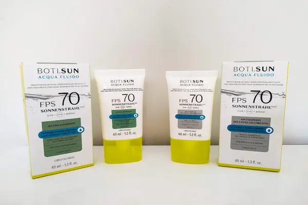 Protetor solar facial do Boticário: acabamento sob maquiagem