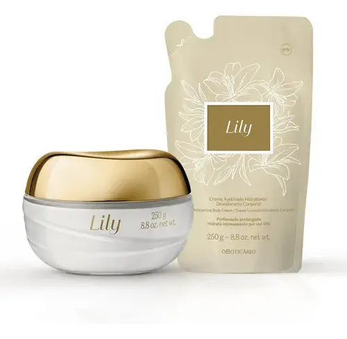 Combo Creme Acetinado Hidratante Desodorante Corporal Lily