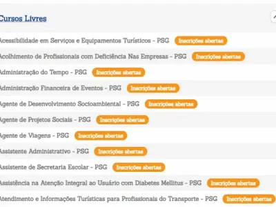 Cursos gratuitos Senac