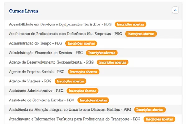 Cursos gratuitos Senac