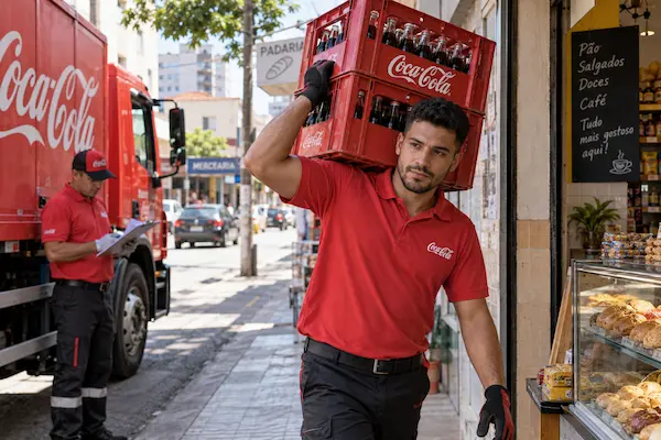 ajudante de entregas coca-cola